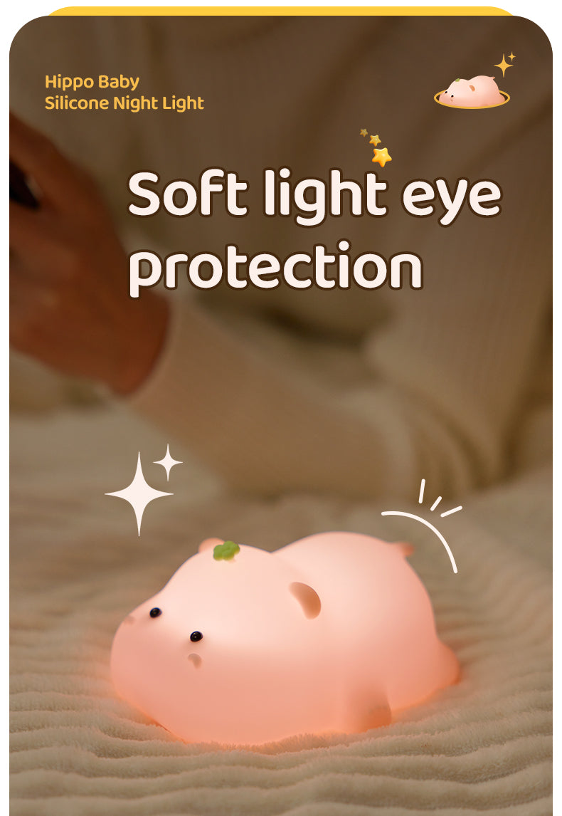 Touch Sensor Night Light - Hippopotamus Design