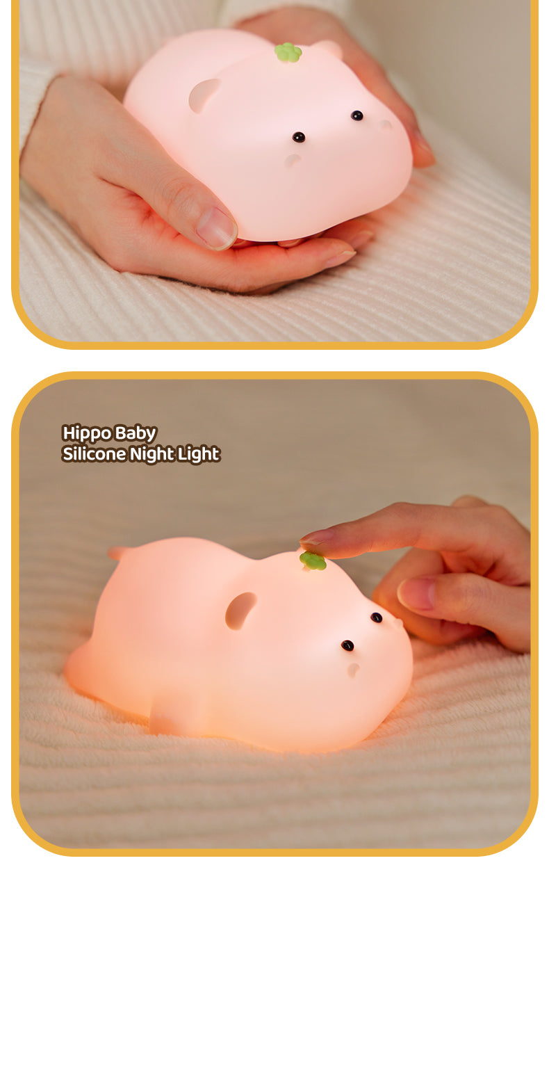 Touch Sensor Night Light - Hippopotamus Design